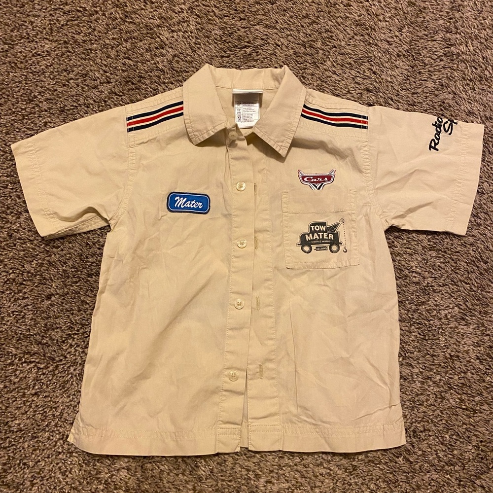 Embroidered Disney Tow Mater polo shirt